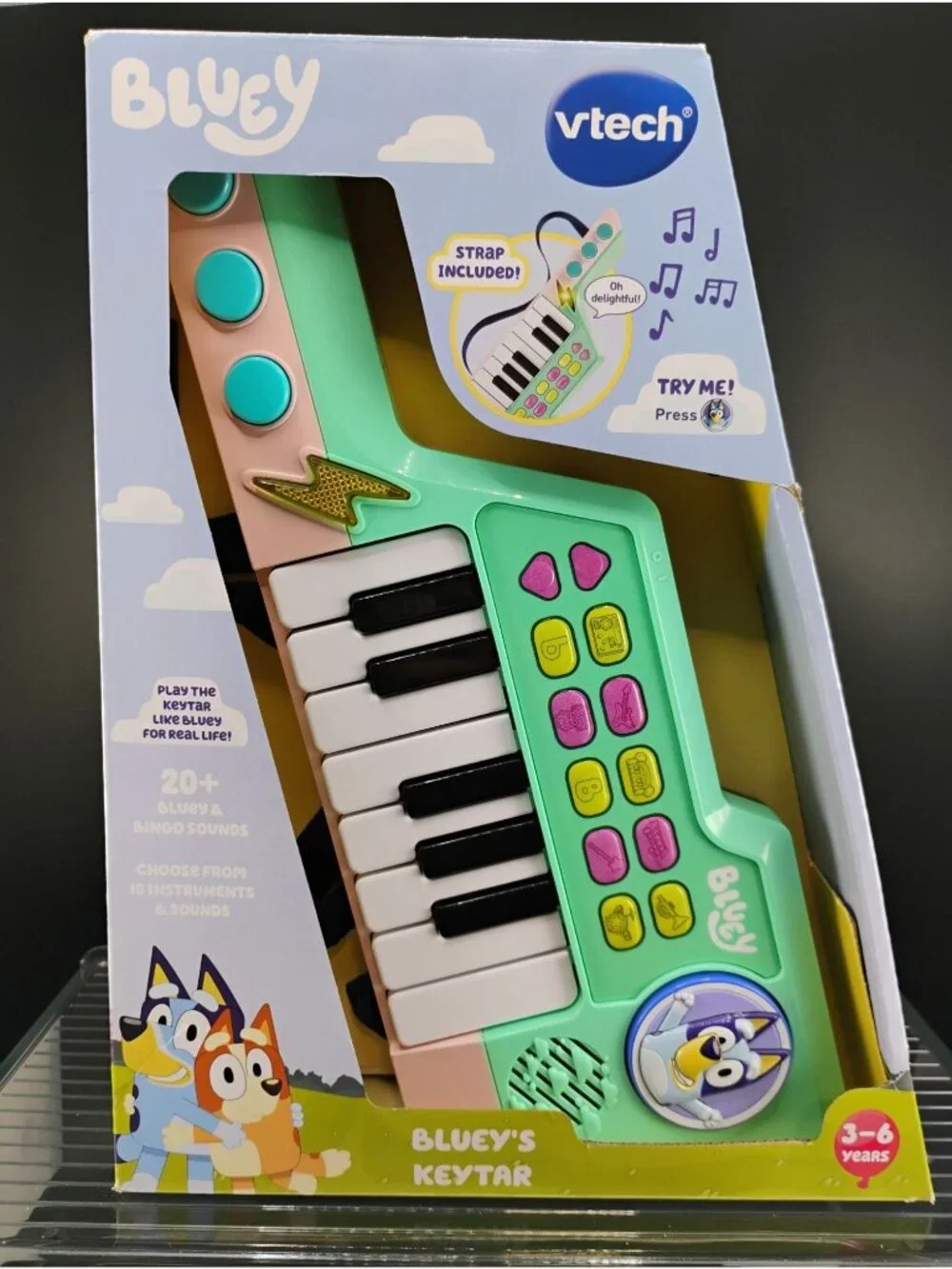 Bluey Keytar Toy By VTech For Ages 3-6 With Strap Included